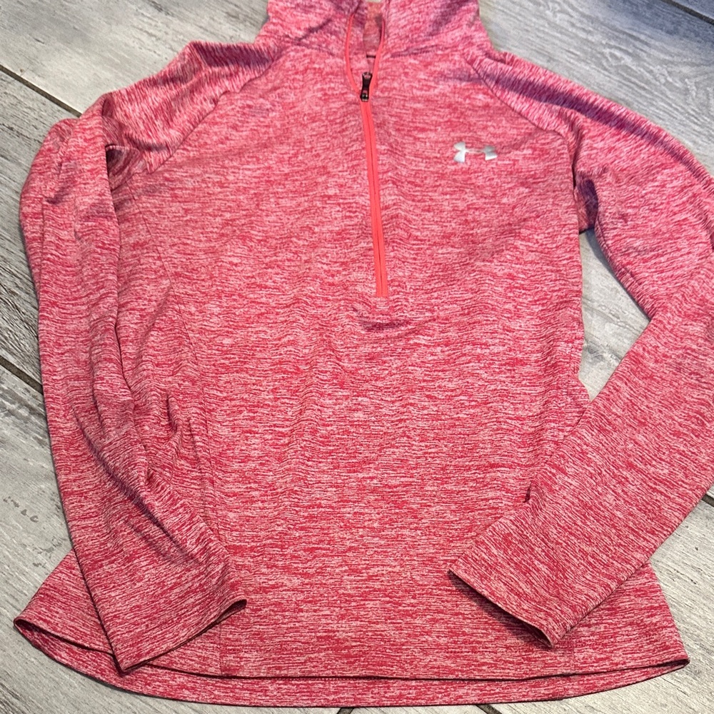 Under Armour Heathered Pink Half -Zip Top Women’s XS